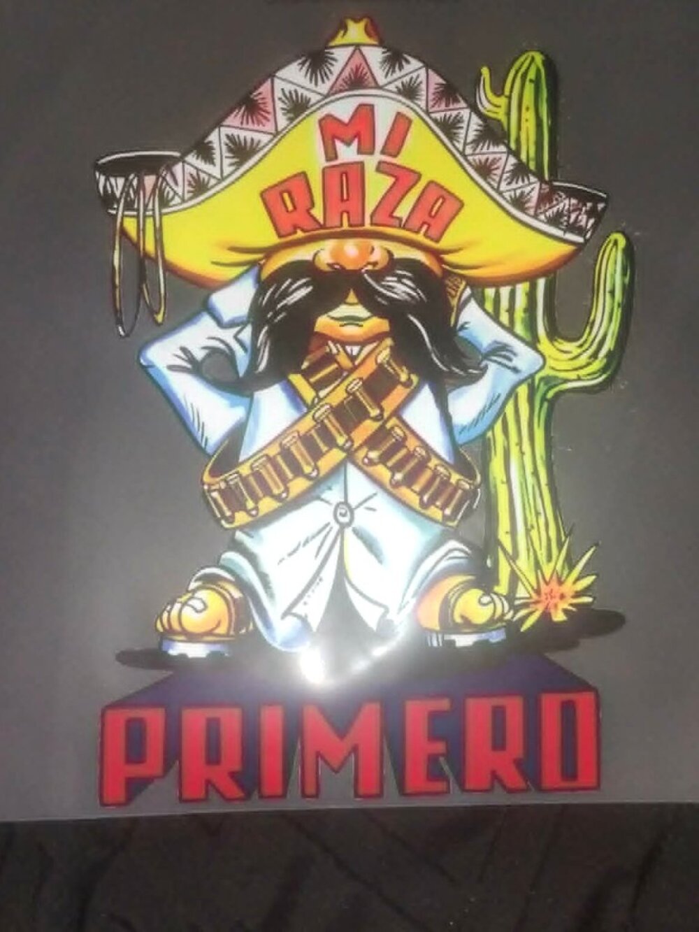 Vintage MI RAZA PRIMERO- IRON ON TRANSFER - Heat Transfer Patch - Very rare!